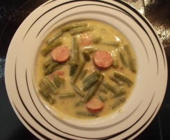 Grüne-Bohnen-Eintopf mit Mettwürstchen