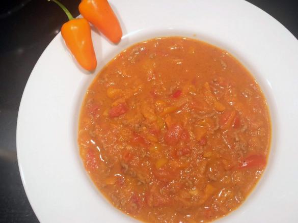Paprika-Hackfleisch-Eintopf mit exotischer Note