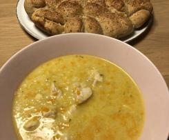 Hühner-Graupensuppe