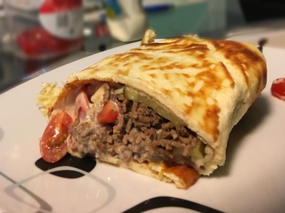 Big Mac Wrap (Low Carb Teig)
