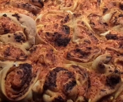 Faltenbrot - Variation mit Grillpaprika und Feta