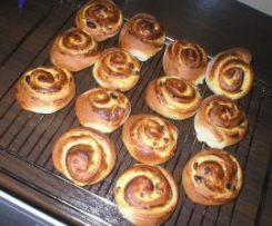 Hefeschnecken mit Rosinen, laktosefrei, mit Stevia