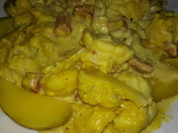 Pizzaleberkäse mit Blumenkohl