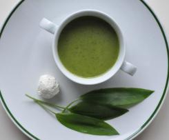 Bärlauchsuppe mit Speck