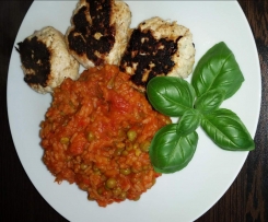 Hähnchenfrikadellen mit rotem Reis WW-tauglich