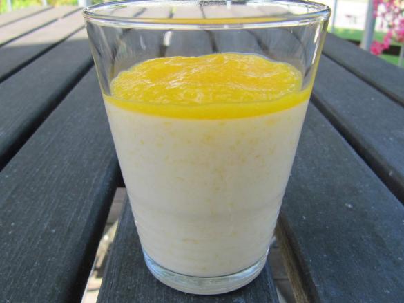 Erfrischendes Pfirsich-Joghurt-Dessert