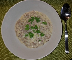 Hackfleisch*Lauch*Käse*Suppe - super schnell!!