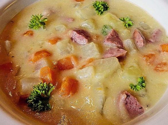 leckerer Kohlrabi-Möhren-Suppentopf