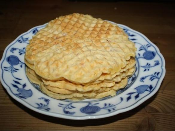 Waffeln mit Schinken