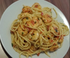 Spaghetti mit Chiligarnelen