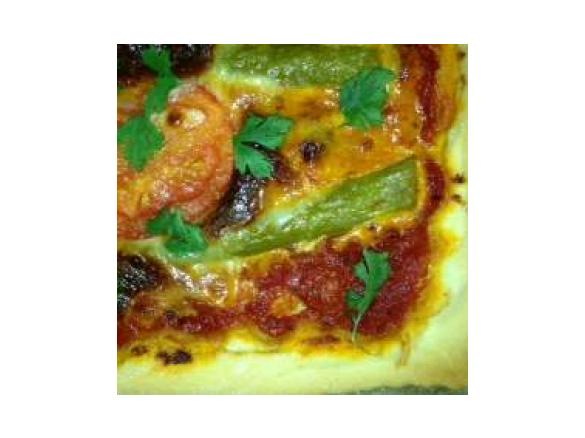 Pizza-mit Spargel & Parmesan..