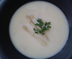 Spargelsuppe "ohne schälen"