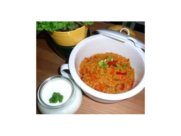 Bulgur mit Joghurt-Minz-Sauce