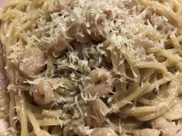 Zitronen-Garnelen-Spaghetti ( All-in-One-Gericht)
