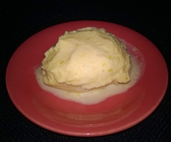 Joghurteis / Fruchtsorbet mit Joghurt Orange-Apfel ohne Zucker
