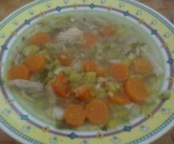 Schnelle Hühnersuppe   all in one