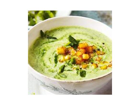 Kartoffel-Spinat-Suppe, vegan