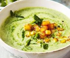 Kartoffel-Spinat-Suppe, vegan