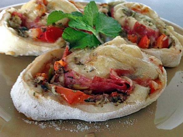 Champignon - Salami - Schnecken