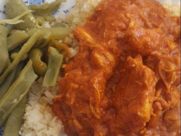 Butter Hähnchen mit Blumenkohl-Reis