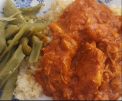 Butter Hähnchen mit Blumenkohl-Reis