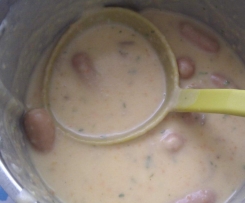 Kartoffel Karotten Suppe mit Sahne und Schmelzkäse