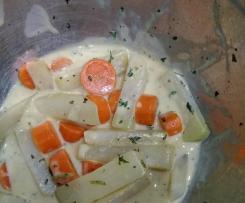 Kohlrabi-Möhren-Gemüse