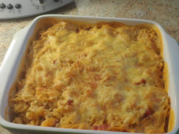 Nudel-Schinken-Gratin
