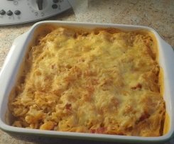 Nudel-Schinken-Gratin