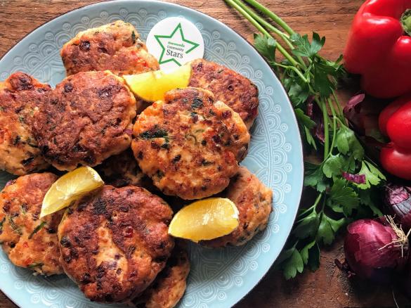 Räucherlachsfrikadellen