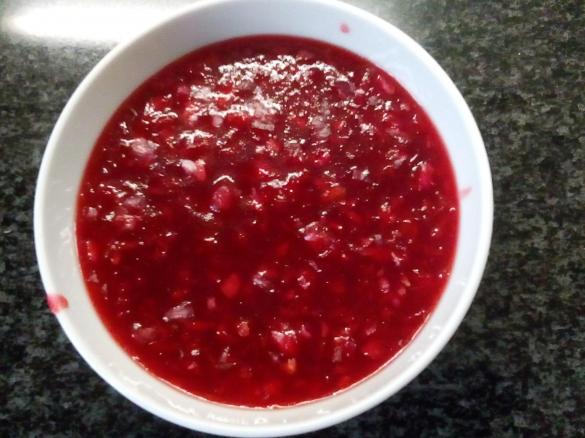 Pflaumen Ingwer Knoblauch Paprika Chutney