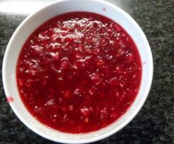 Pflaumen Ingwer Knoblauch Paprika Chutney