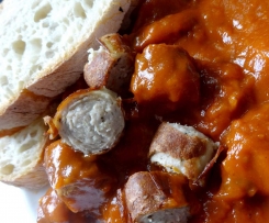 Currywurst Sansibar mit Brot - "Resteverwertung" vom Grillabend