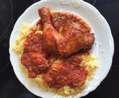All in one Hähnchenschenkel orientalisch mit Couscous