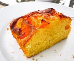 Kleiner Rührkuchen mit Pfirsich für die Heissluftfritteuse