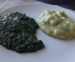 Rahmspinat mit Kartoffelpüree