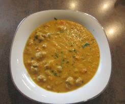 Süßkartoffel- Hacksuppe