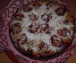 Versunkener Pflaumen Marzipan Kuchen