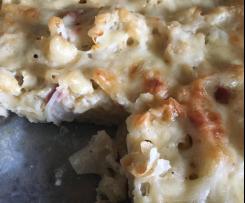 Überbackene Blumenkohl-Makkaroni