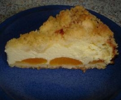 Quark-Streusel-Kuchen mit Pfirsichen