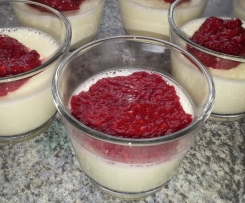 LCHF - Panna Cotta mit Himbeeren Soße