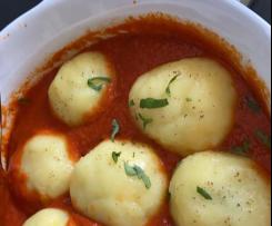 Kartoffelklöße mit Spinatfüllung