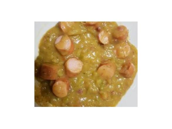 Variation Erbseneintopf mit Würstchen