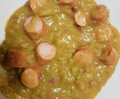 Variation Erbseneintopf mit Würstchen