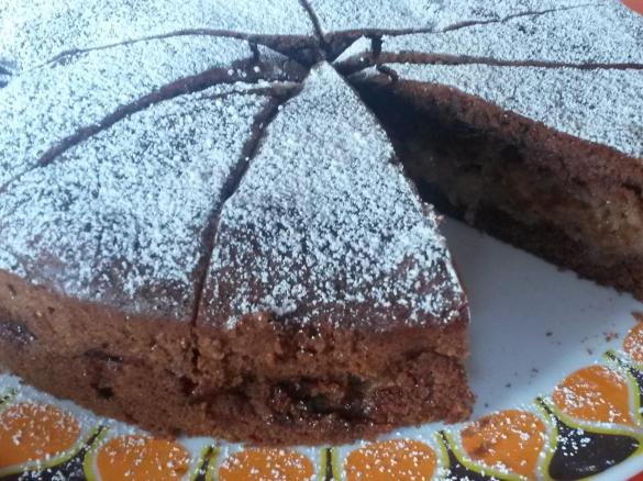 Dunkler Apfelkuchen
