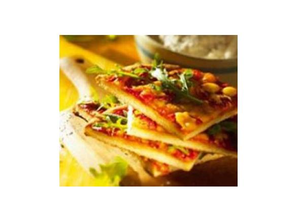 Tomaten-Rucola-Pizza