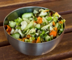 Kohlrabi-Möhren-Blatt-Salat