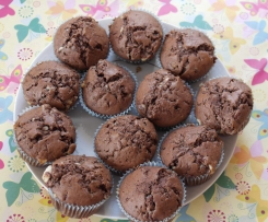 Muffins mit Kinderschokolade