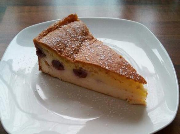 Käse-Kirsch-Kuchen mit Eierguß, ohne Boden