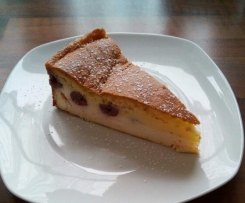 Käse-Kirsch-Kuchen mit Eierguß, ohne Boden